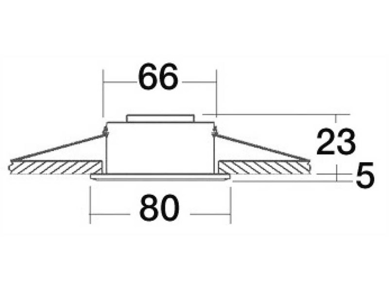 Plafoniera alogena da incasso Asterope