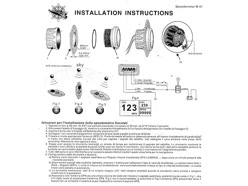 Spidometro / Bussola - Osculati