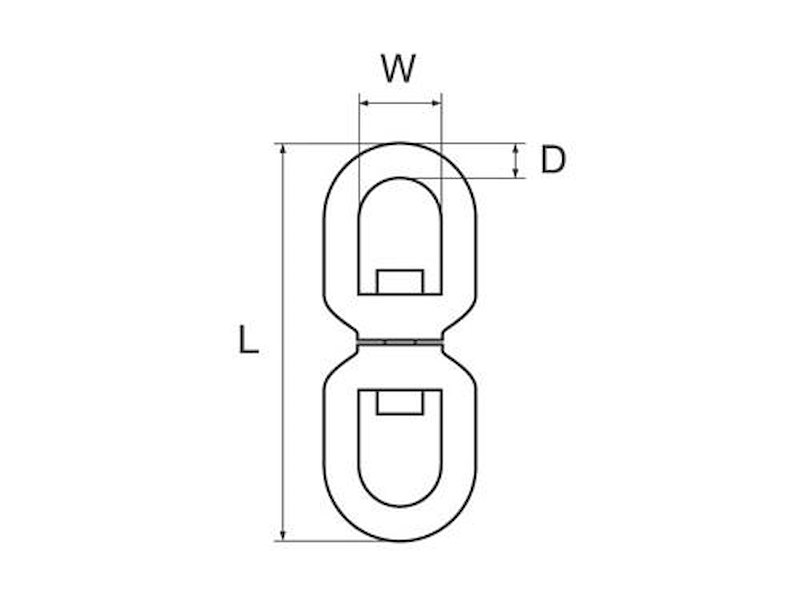 Girelle a due occhi in acciaio inox 