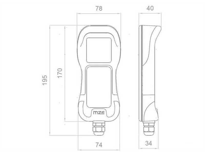 Pulsantiera a mano MzElectronic HC200