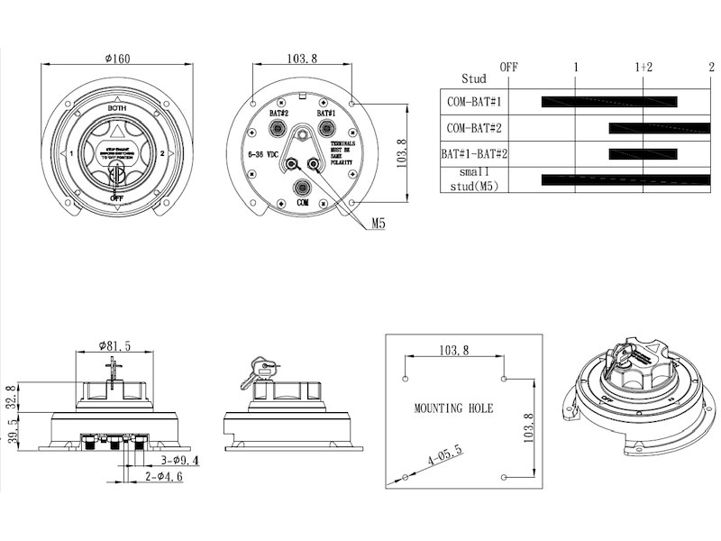 Deviatore con serratura per batterie Heavy Duty