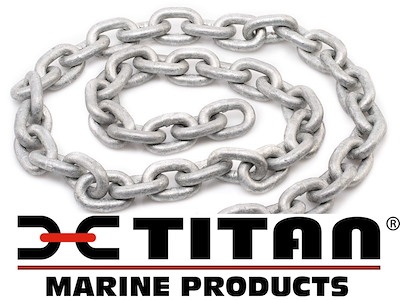 Catena calibrata g43 per verricelli zincata a caldo 14 mm