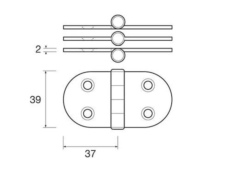 Cerniera modello Ovale
