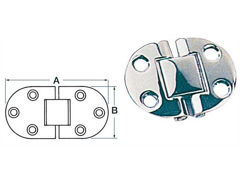Cerniera per tavoli ribaltabili