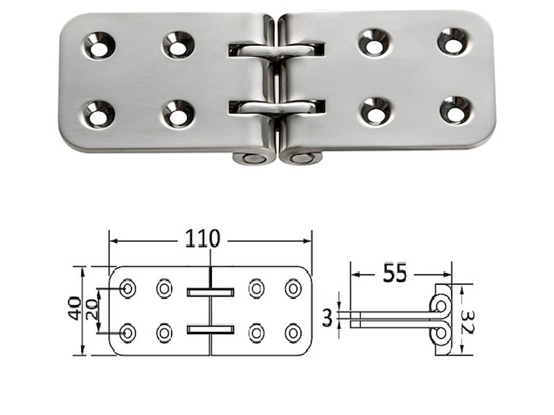 Cerniera per tavoli ribaltabili