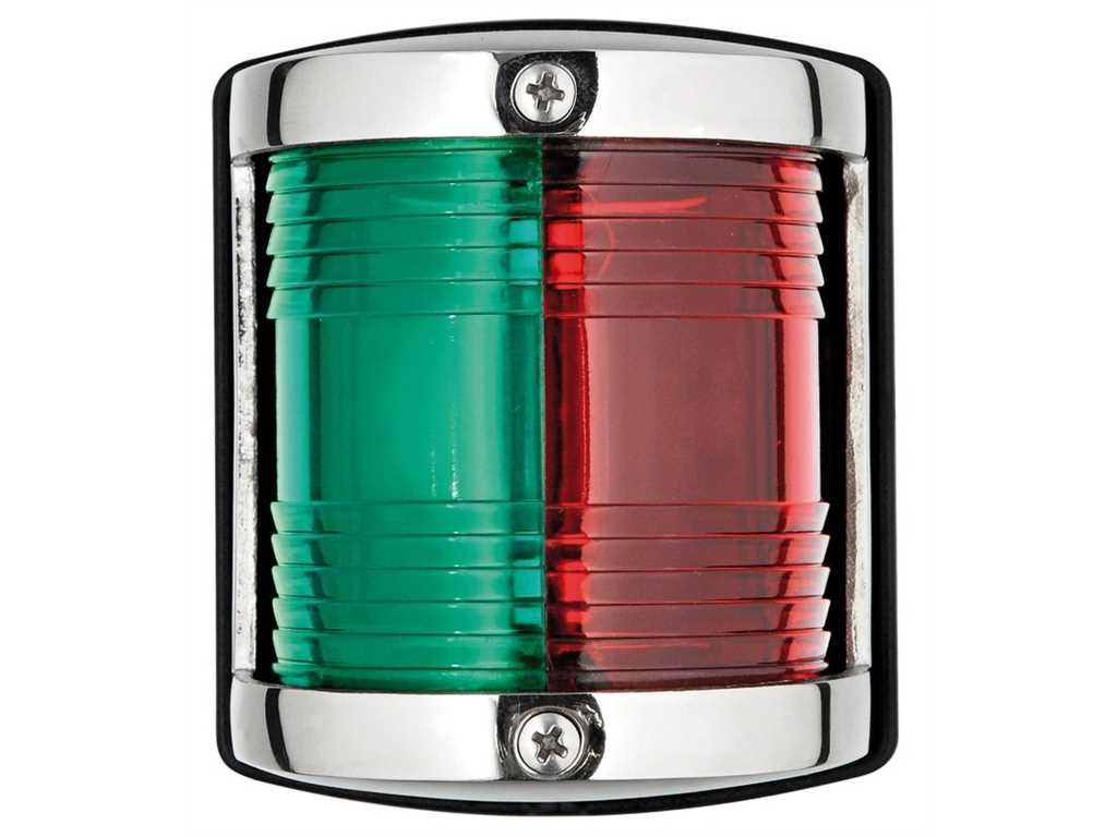 Luci Di Navigazione LED Per Barche In Acciaio Inox 316 - Set Rosso/Verde, 12V, Visibilità 1 NM, Montaggio A Superficie