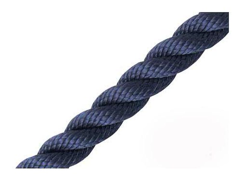 Cima per ormeggio 3 capi ritorta Alta Tenacità - Blu navy -