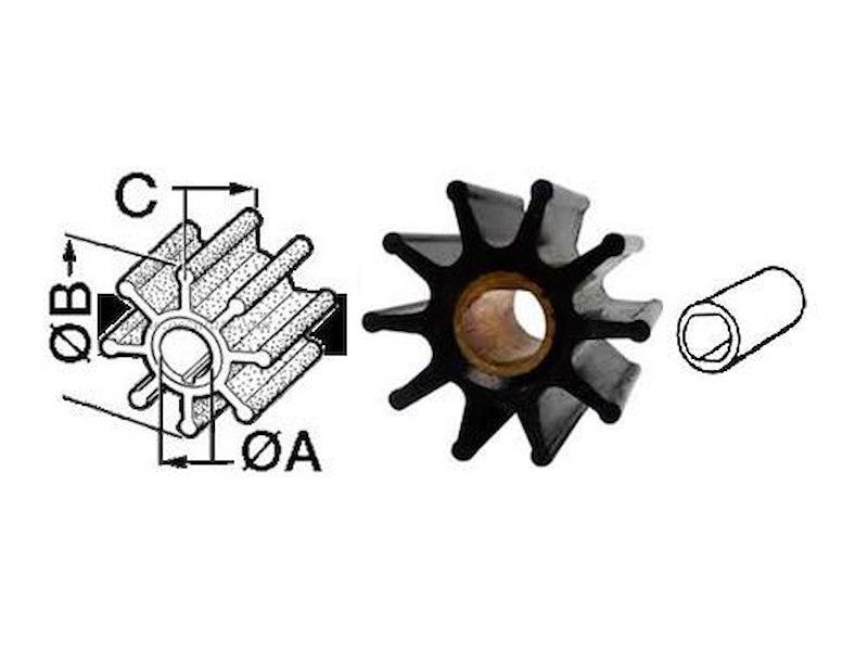 Giranti per motori entrobordo tipo - per Jabsco -