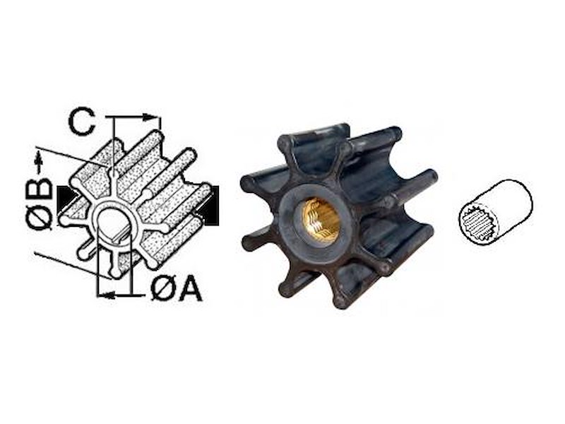 Giranti per motori entrobordo tipo - per Jabsco -