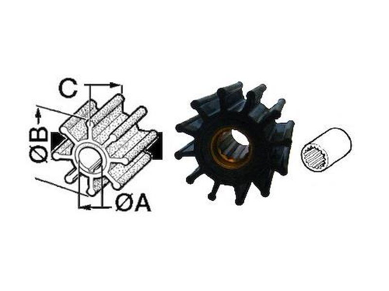 Giranti per motori entrobordo tipo - per Jabsco -