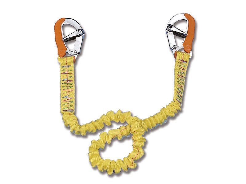 Cordone di sicurezza elastico 2 moschettoni