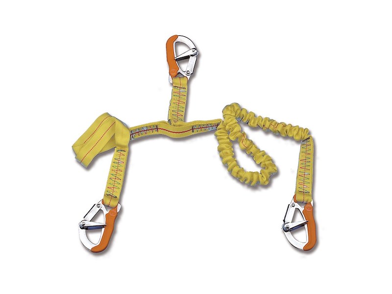 Cordone di sicurezza elastico 3 moschettoni