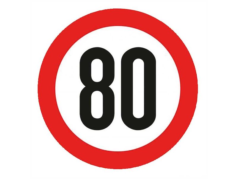 Lampa RA5100M Contrassegno Limite Velocità 100 Km/h - Adesivo Omologato EU, Retroriflettente