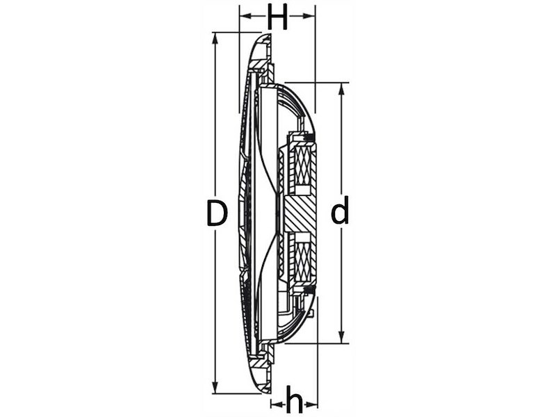 Coppia di casse stereo ultra piatte a doppio cono Osculati