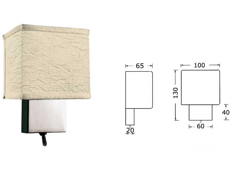 Applique testa letto Foresti e Suardi in ottone cromato.