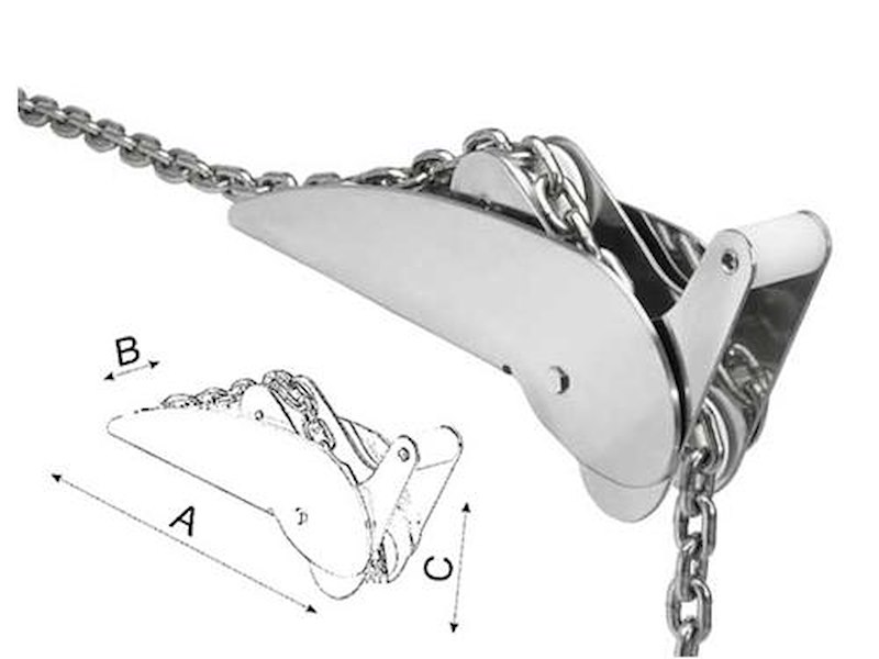 Musone basculante CAN in acciaio inox lucidato - Oltre 15 kg - 