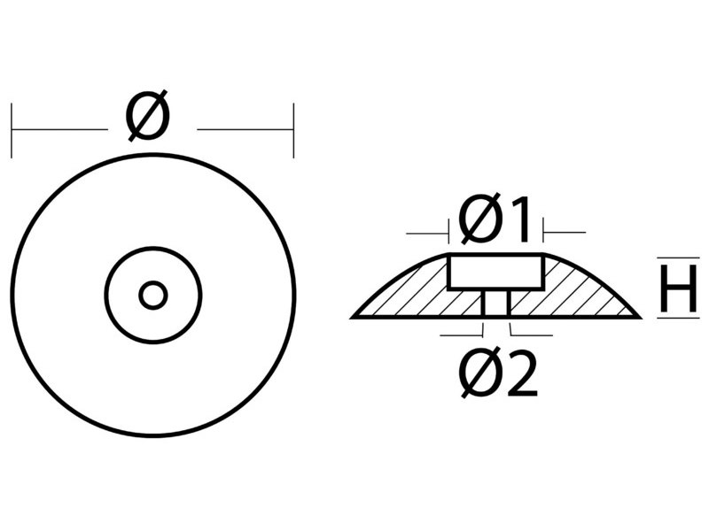 Anodi tondi per Flaps / Timoni