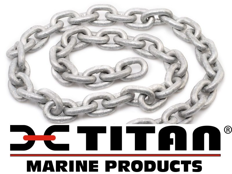 Catena calibrata G43 per verricelli zincata a caldo 8 mm