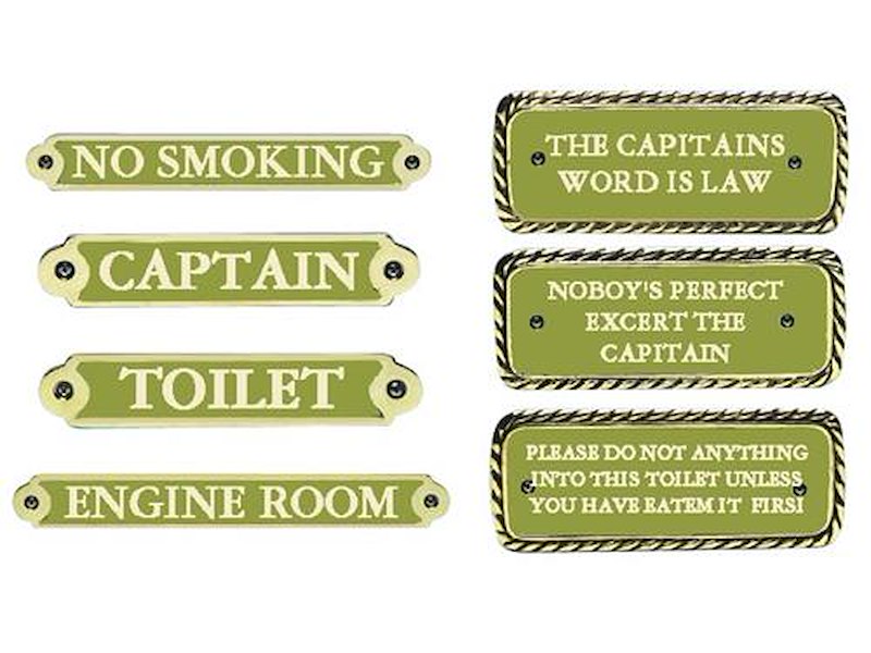 Targhetta OLD MARINA per locali di bordo 