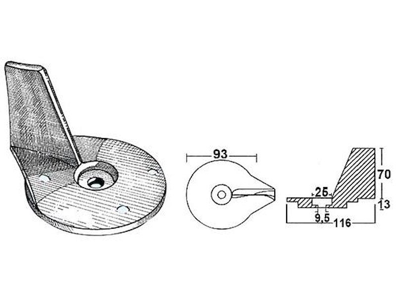 Anodi in alluminio per motori - MERCURY / MARINER / MERCRUISER