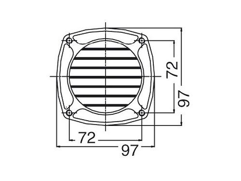 Prese d'aria in acciaio inox con cornice 