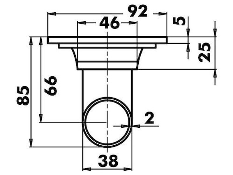 Scarico da pozzetto ovale