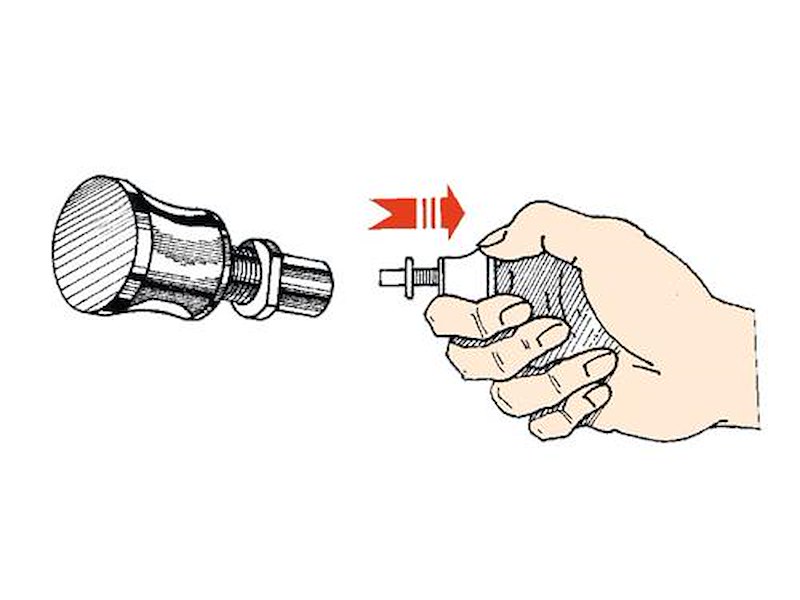 Fermavetro a molla in ottone cromato