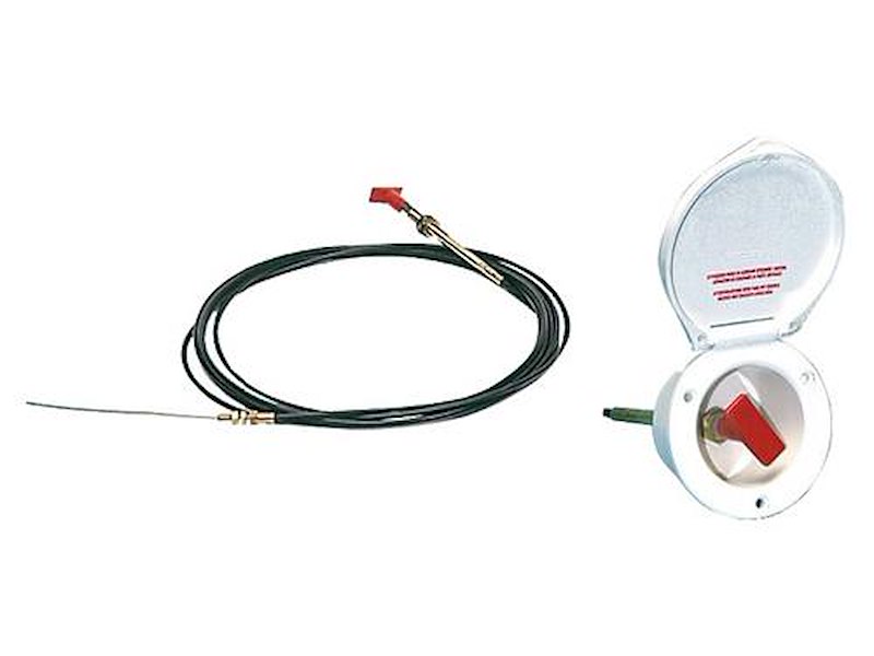 Comando flessibile a distanza - Vano in ABS bianco 