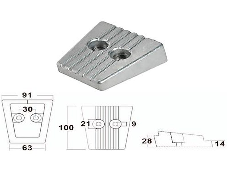 Anodi in alluminio per motori - VOLVO -