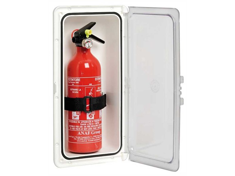 Vano porta-estintore con portello chiusura