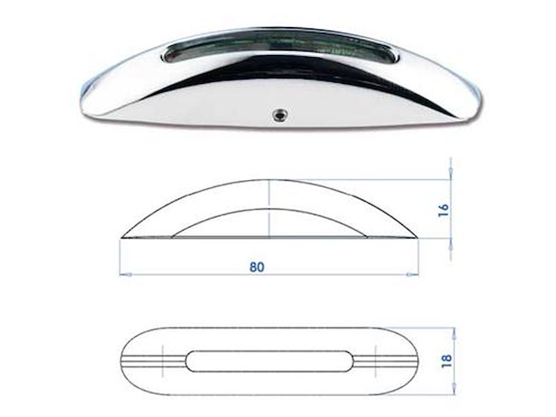 Luce di cortesia Smooth Chrome