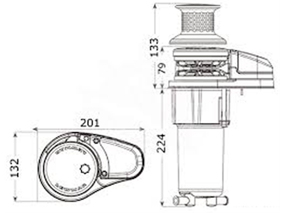 Verricello LEWMAR VX1L basso profilo - 500 W