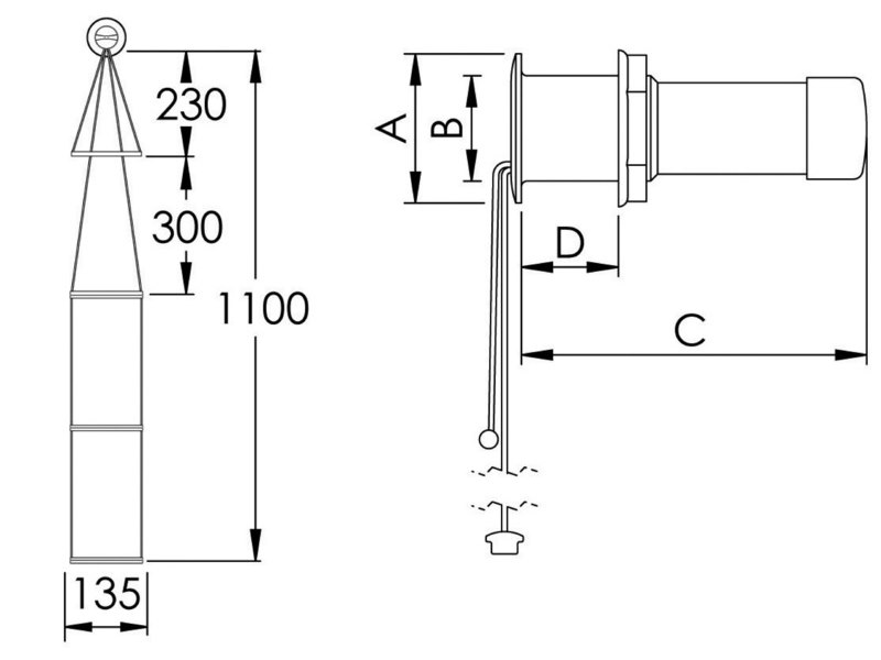 Scaletta di emergenza a 3 gradini da incasso
