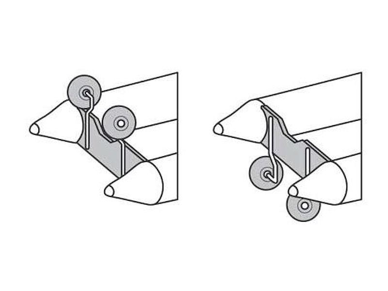 Ruote ribaltabili per alaggio battelli 