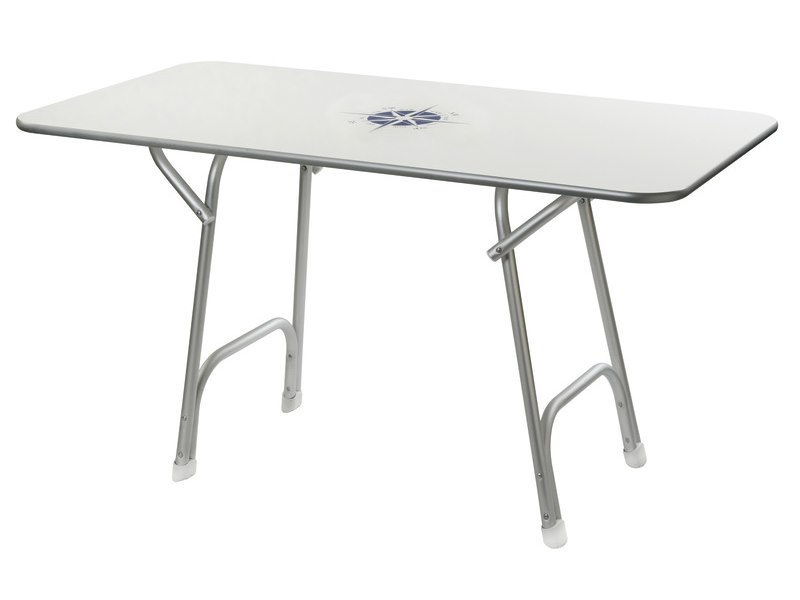 Tavolo pieghevole con decoro marino - 130 x 73 x 72H cm -