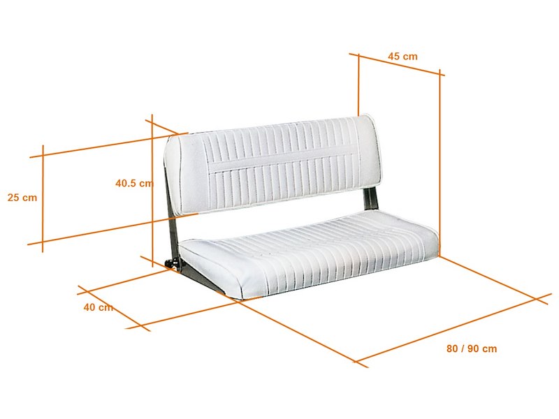Sedile anatomico biposto con schienale abbattibile