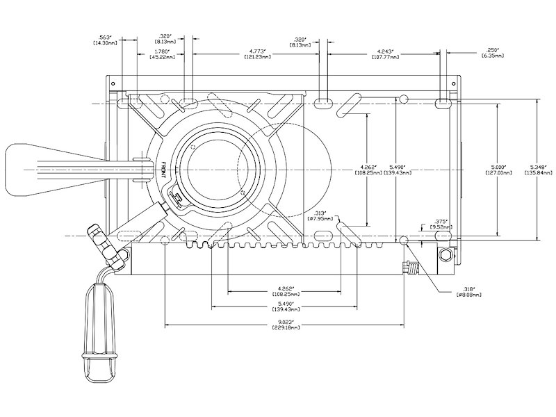 Base per scocche sedile con molla a gas