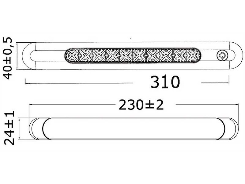 Plafoniera con interruttore a Led - Base piana -