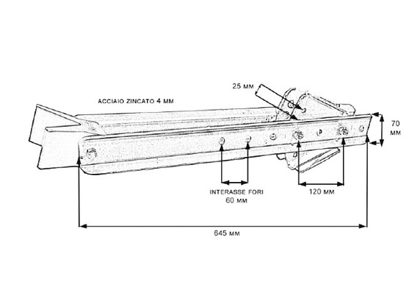 Fermaprua regolabile per carrelli 