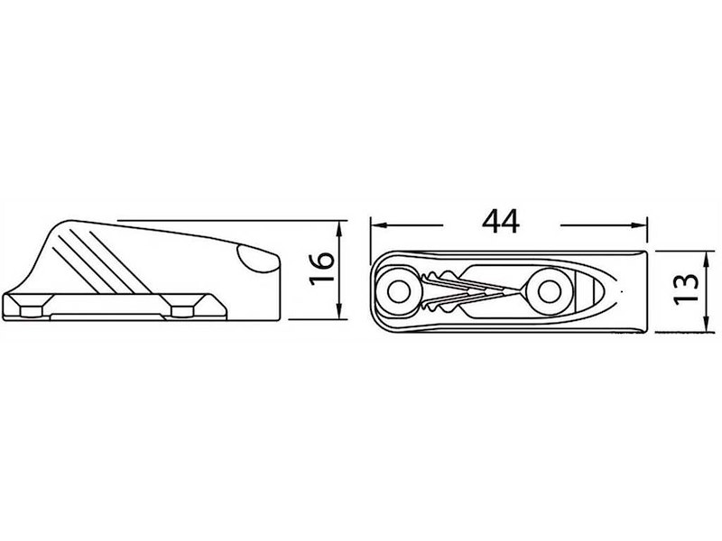 Coppia di strozzascotte CLAMCLEATS - 1/4 mm. .