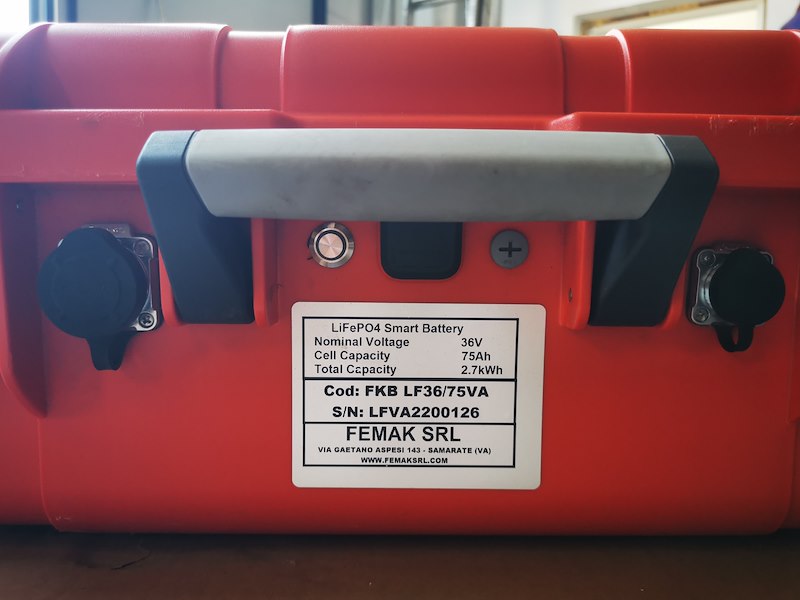 Batteria Litio Femak 75 Ah 36 Volt