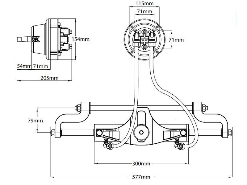 Kit timoneria idraulica Riviera x fuoribordo 300 cv