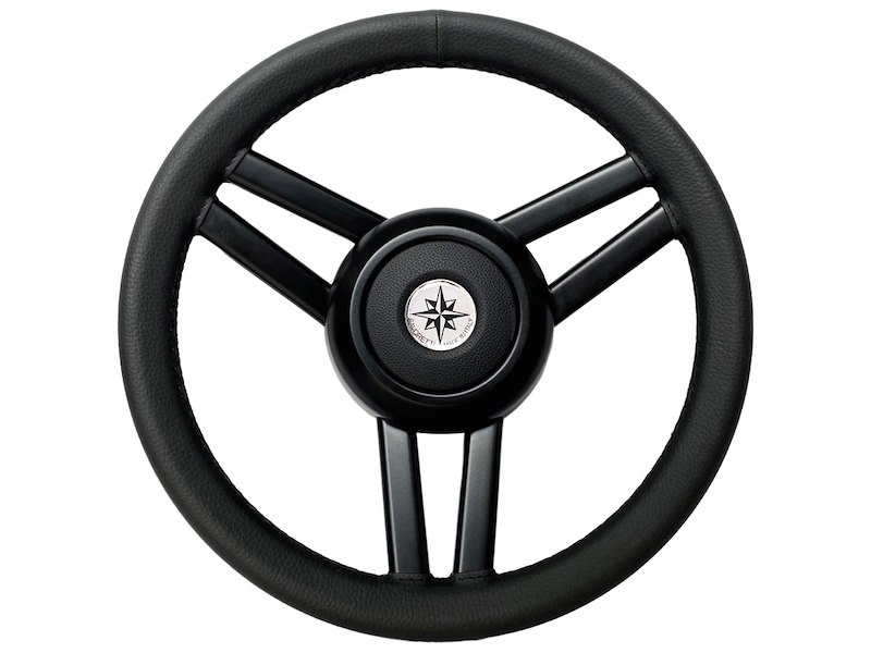 Volante in pelle nera