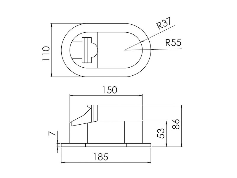 Box doccia ovale con miscelatore 