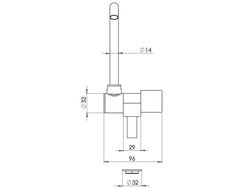 Rubinetto abbattibile nero opaco