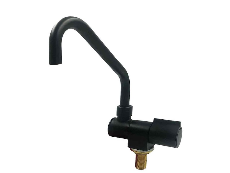 Rubinetto abbattibile nero opaco