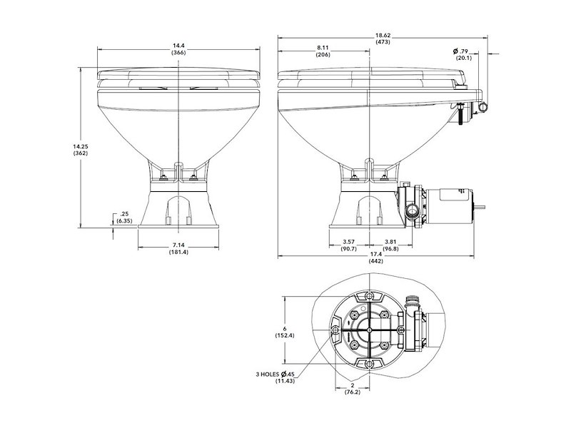 Wc Jabsco Quiet Flush 2 - Acqua di Mare