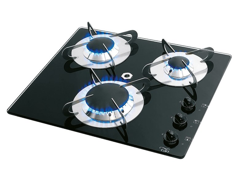 Piano a gas in vetro cristallo