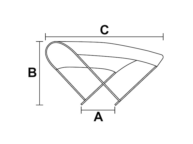 Tendalini a 2 archi bianco 150x110 cm	