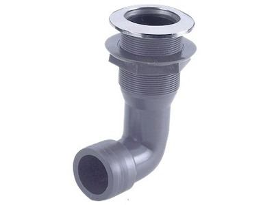 Scarico testa inox 90° 